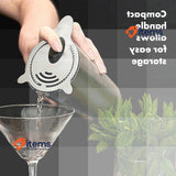 OXO steel bar strainer stainless steel cocktail strainer short handle
