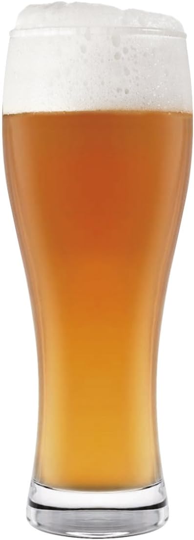 H&H 68/4261 Weizen, Pack of 6 Beer Glasses, 33 cl, 6 Units, White