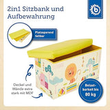 Bieco Childrens foldable storage box with cover, Toy box, Max 80kg, 60x30x35 cm