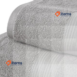 Amazon Basics 6-Piece Bathroom Towel Set 2x Bath Towels, Hand Towels Grey Fade