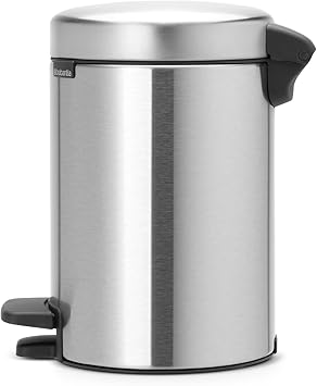 Brabantia 112164 Pedal Bin newIcon with Plastic Inner Bucket, 3 L-Matt Steel