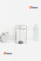 Brabantia 112621 Pedal Bin Silver 5 L Newicon Bucket Brilliant Steel