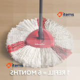 Vileda Turbo 2in1 Spin Mop Head Refills Pack of 2 Fits all Turbo Mops Microfibre