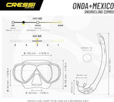 CRESSI Onda - Single Onda Mask or Combo Set Onda Mask Mexico Unisex Adult