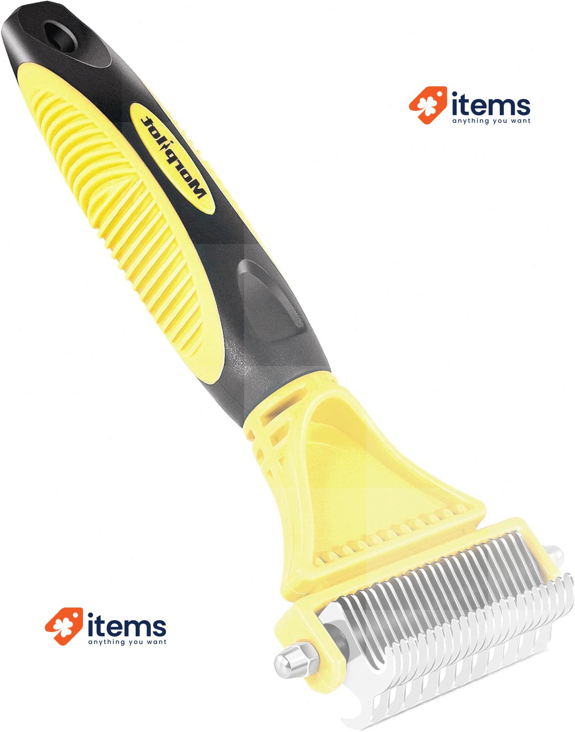 morpilot Dog Brush Cat Brush Grooming Comb, 23+12 Double Sided Undercoat Rake