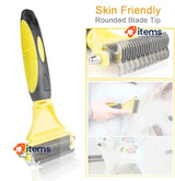 morpilot Dog Brush Cat Brush Grooming Comb, 23+12 Double Sided Undercoat Rake