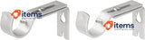 Amazon Basics Metal Curtain Pole Wall Bracket Length of 7 11cm to 25mm Set of 2