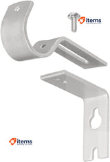 Amazon Basics Metal Curtain Pole Wall Bracket Length of 7 11cm to 25mm Set of 2