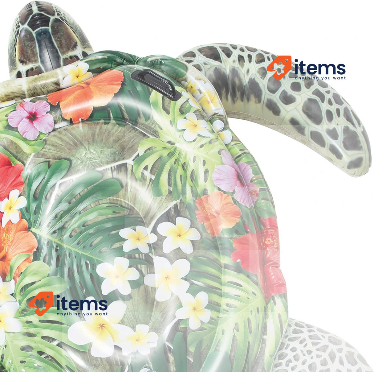 Intex - Inflatable Turtle - 191x171cm Air valves Make Inflation Easy Up To 80Kg