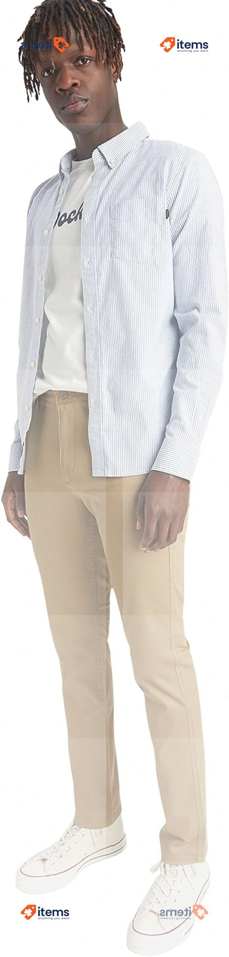 Dockers Men s Alpha Original Skinny Trousers, Size 32W/32L Khaki Dockers Men's