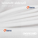 Deconovo Rectangular Faux Linen Tablecloth 150x150 cm - Elegant, White