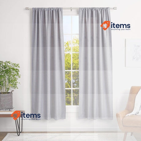 Amazon Basics Extendable Curtain Rod With Cap Finials - 91 To 183 Cm, Nickel