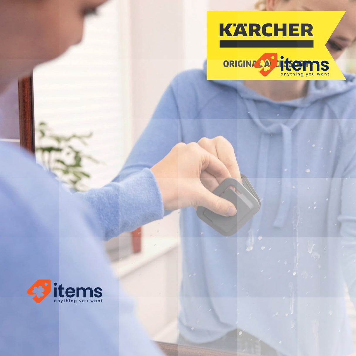 Kärcher 2.633-129.0 Window Vac Premium Spray Bottle Kit, Grey