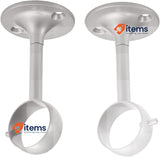 Amazon Basics Ceiling - Mount Bracket Nickel Metal Curtain Pole Brackets Up Mm
