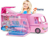 Barbie Camper Playset For Girls DreamCamper Toy Vehicle with Accessories, Pink