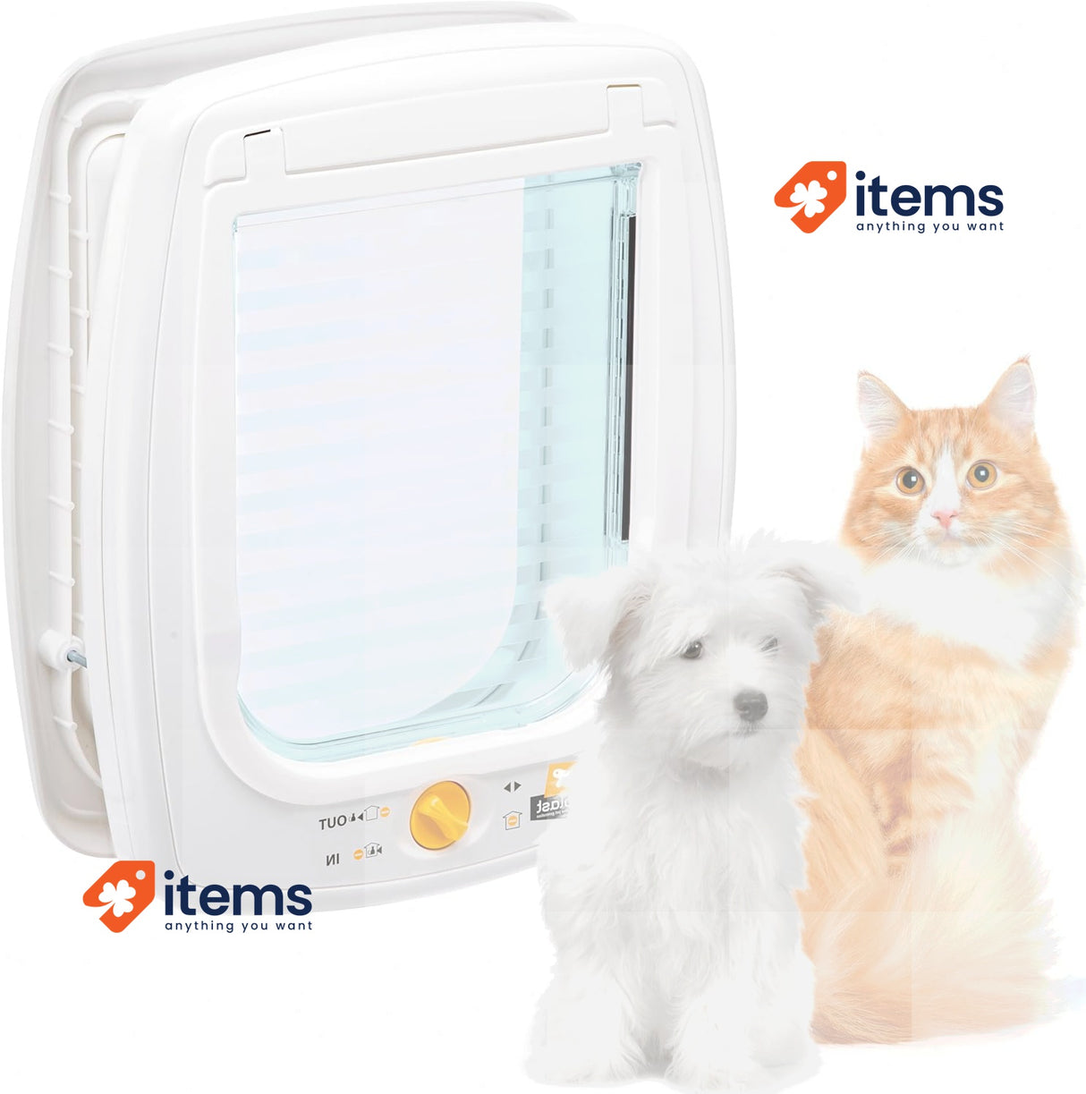 Ferplast SWING 9 Universal Cat Flap for Dogs and Cats 4 Selectable Closing Mode