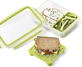 Emsa Clip & Go Brunch Box, 1.20 Litre, Green/Transparent, 28 x 28 x 18 cm