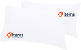 Amazon Basics 400 TC Cotton Sateen Pillowcases 50 x 80 cm (Pack of 2), White