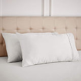 Amazon Basics 400 Thread Count Pillowcase, Set of 2, White, 80 cm L x 50 cm W