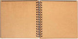 Rayher 60682000 Spiral Bound Scrapbook with Plain Kraft Paper Pages