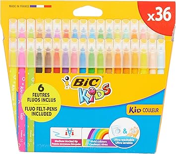 BIC Kids Kid Colour Colouring Pens Etui de 36