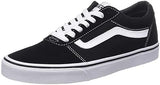 Vans Men's Ward Sneaker, Black Suede Canvas Black White C24, 10.5