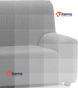 Martina Home Sofa Cover Elastic Model Emilia, Single Seat, Grey 110 cm Square