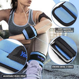 Yes4All Ankle Weights for Women, Men with Adjustable Strap, Leg Weights Blue