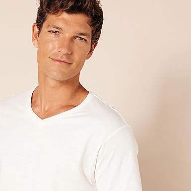 Amazon Essentials Men's V-Neck Undershirt, Pack of 6