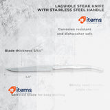 Laguiole Production - 6 knive block for meat with wooden storage block Steak