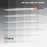 Laguiole Production - 6 knive block for meat with wooden storage block Steak