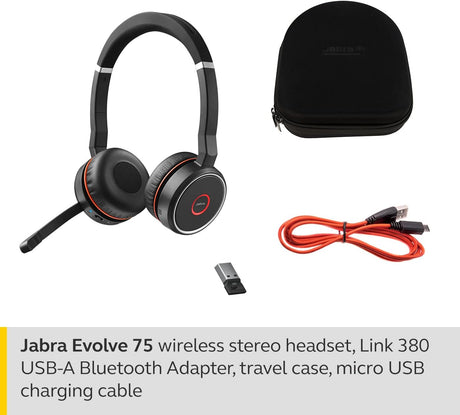 Jabra Evolve 75 Headset Black