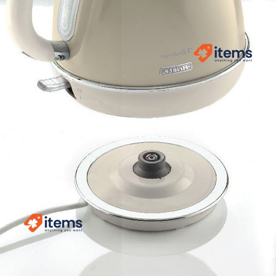 Ariete Vintage Electric Kettle: 1.7L, 2000W, Stainless Beige Colour ARI-2869-BG