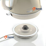 Ariete Vintage Electric Kettle: 1.7L, 2000W, Stainless Beige Colour ARI-2869-BG