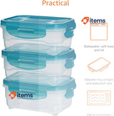 Amazon Basics Freezer Container Set with Lids, Airtight, Leak-Proof, 3 x 0.6 l