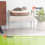 Amazon Basics Round Pet Bed for Dog or Cat 50 x 50.8x 15.2 Brown and Ivory