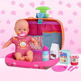 Nenuco Always Play with Me Baby Doll with Travel Bag 2 in 1, Baby Accessories