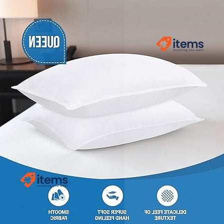 Utopia Bedding Pillows 2 Pack, (Queen, White) Hotel Quality Pillows