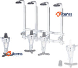 Relaxdays Wall Bottle Holder, Size: 36 x 35.5 x 11 cm, for 4 Bottles Silver