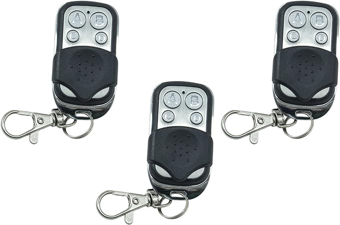 Set of 3 universal remote controls, fixed code, with frequency of 433.92 MHz,