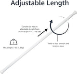 Amazon Basics Shower Curtain Tension Rod - 91 to 137 cm, White