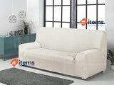 Martina Home Tunez Elastic Sofa Cover, Fabric, Ivory, 3-Seater (170 to 220 cm)