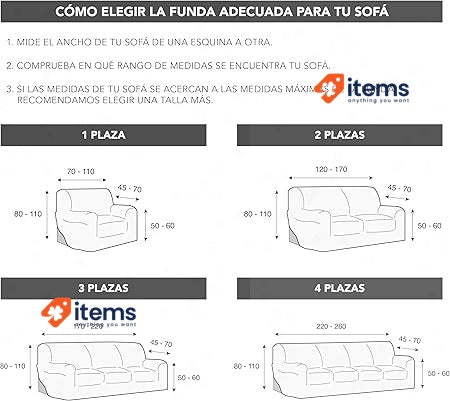 Martina Home Tunez Elastic Sofa Cover, Fabric, Ivory, 3-Seater (170 to 220 cm)