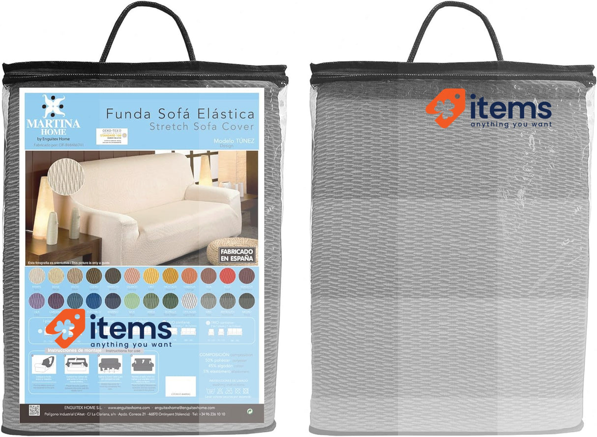 Martina Home 3 Seat Sofa Cover Gray Grey Elastic Tunis Model Cm Color Slip 180