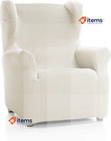 Martina Home Tunez Sofa Cover Wing Chair Wingchair Ivory White