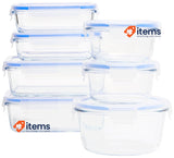 Amazon basics Glass Leak-Proof Locking Lids Food Storage Containers 7-Piece Set