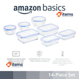 amazon basics Glass Leak-Proof Locking Lids Food Storage Containers Transparent
