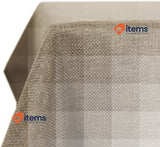 Deconovo Faux Linen Rectangle Water Resistant Table Cloth 150x240cm Light Brown