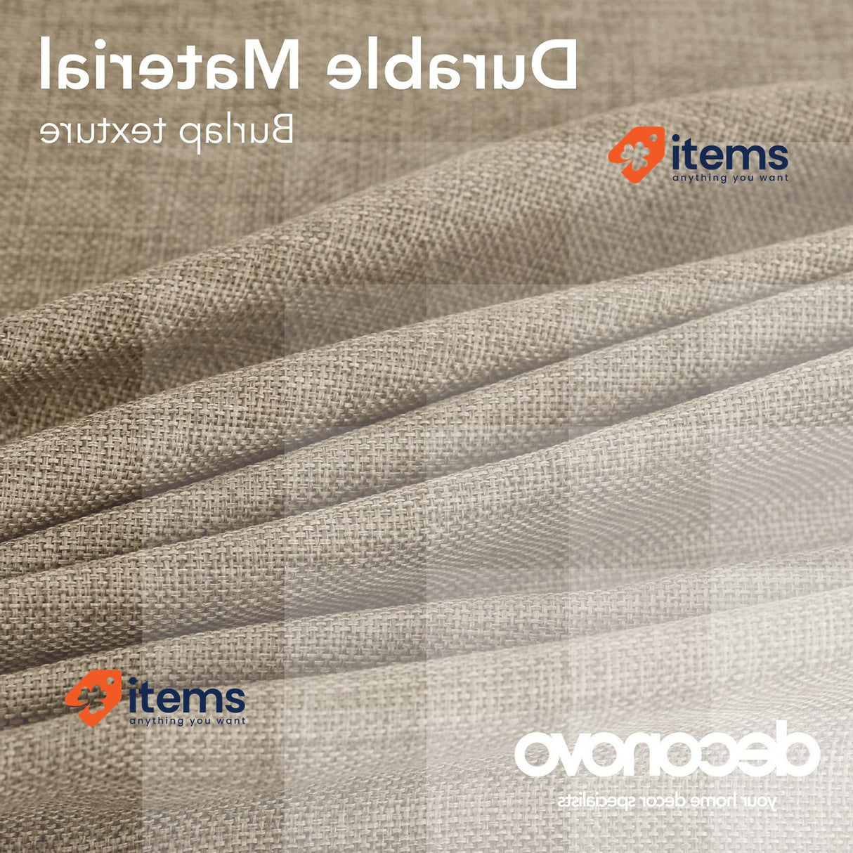 Deconovo Faux Linen Rectangle Water Resistant Table Cloth 150x240cm Light Brown