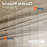 Deconovo Faux Linen Rectangle Water Resistant Table Cloth 150x240cm Light Brown